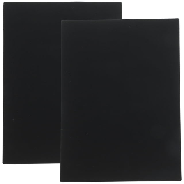 FUTUREORYY 2 Pcs Napperons de Cuisine en Silicone Résistant à la Chaleur Noir pour Repas de Bébé