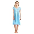 thumbnail image 4 of Casual Nights Women's Fancy Lace Neckline Silky Tricot Nightgown - Sky Blue - X-Large, 4 of 4