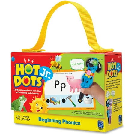 Hot Dots Phonics Reading Educational Insights, EII2352, Beginning Phonics Hot Dots Junior Card Set, 36 / Set ()