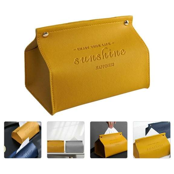MERRYHAPY 1Pcs Tissue Napkin Box With Storage Functionality 19.5X15X13Cm 7.66X5.89X5.11In