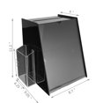thumbnail image 2 of 8.5 x 11" Acrylic Ballot Box with Sign Holder Side Pocket - Black 19229, 2 of 6