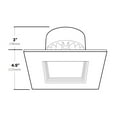 thumbnail image 2 of Nicor Lighting DLQ4-10-120-3K-WH D-Series 4 in. 3000K Dimmable LED Square Retrofit Kit - White, 2 of 3