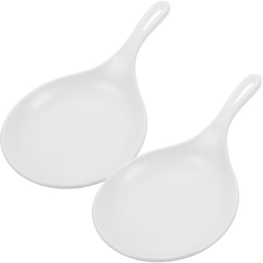 LEXSOMEO 2pcs Salad Dessert Pasta Dinner Plate Serving Plate with Handle Simple Dessert Dish