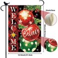 thumbnail image 6 of Three Red Jingling Bell Merry Christmas Garden Flag Burlap Small Vertical 12.5x18 Christmas Tree House Flag for Winter Christmas Farmhouse Outdoor Flag Decor, 6 of 6