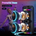 thumbnail image 2 of Altavoces Bluetooth para fiestas ROXAAN Dual de 30 cm con micrófono y luces de 40 W, 2 of 8