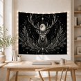 thumbnail image 5 of Stag Beneath a Full Moon with Stars and Pinecones, Mystical Celestial for Wildlife Fans, Forest Wall Art, Housewarming Gift Tapestry Wall Hanging for Bedroom, Living Room and Dorm, 5 of 7