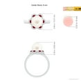 thumbnail image 5 of ANGARA Freshwater Cultured Pearl Floral Ring with Rubies in 14K White Gold for Women | June Birthstone, Birthday, Anniversary, Jewelry Gift for Women | Pearl Ring, 5 of 9