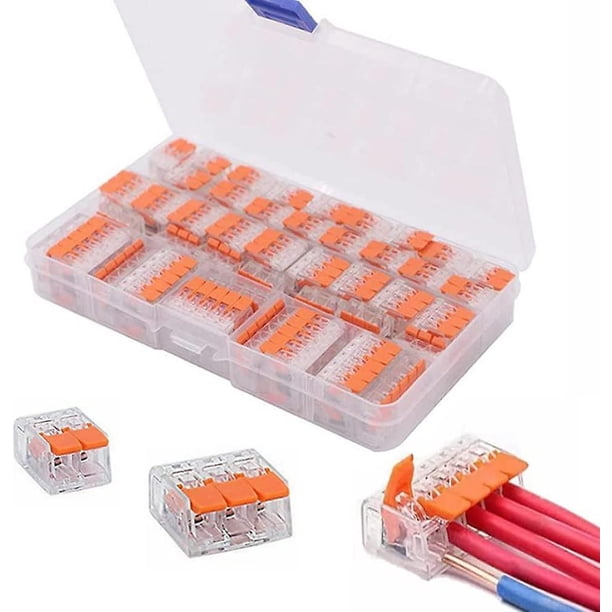 Conectores de cable de palanca de 75 piezas, conectores eléctricos compactos universales, multifuncionales, suaves y duros (Kit 2/3/5) Banban