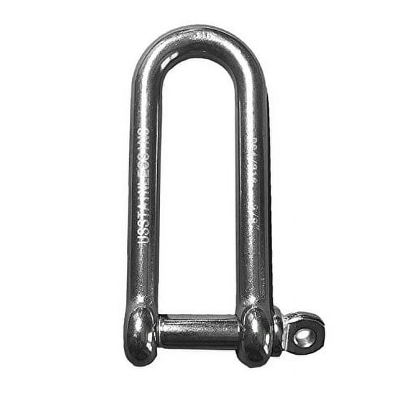 Stainless Steel 316 Long D Shackle 3/8" (10mm) Marine Grade