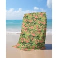 thumbnail image 4 of Palm Tree Tropical Beach Towels Oversized Super Absorbent, Pink Summer Green Botanical Lightweight Bath Towel Quick Dry Sets For Bathroom/Pool/Rv Camping/Beach Play/Gym Room/Picnic 23"x47", 4 of 8