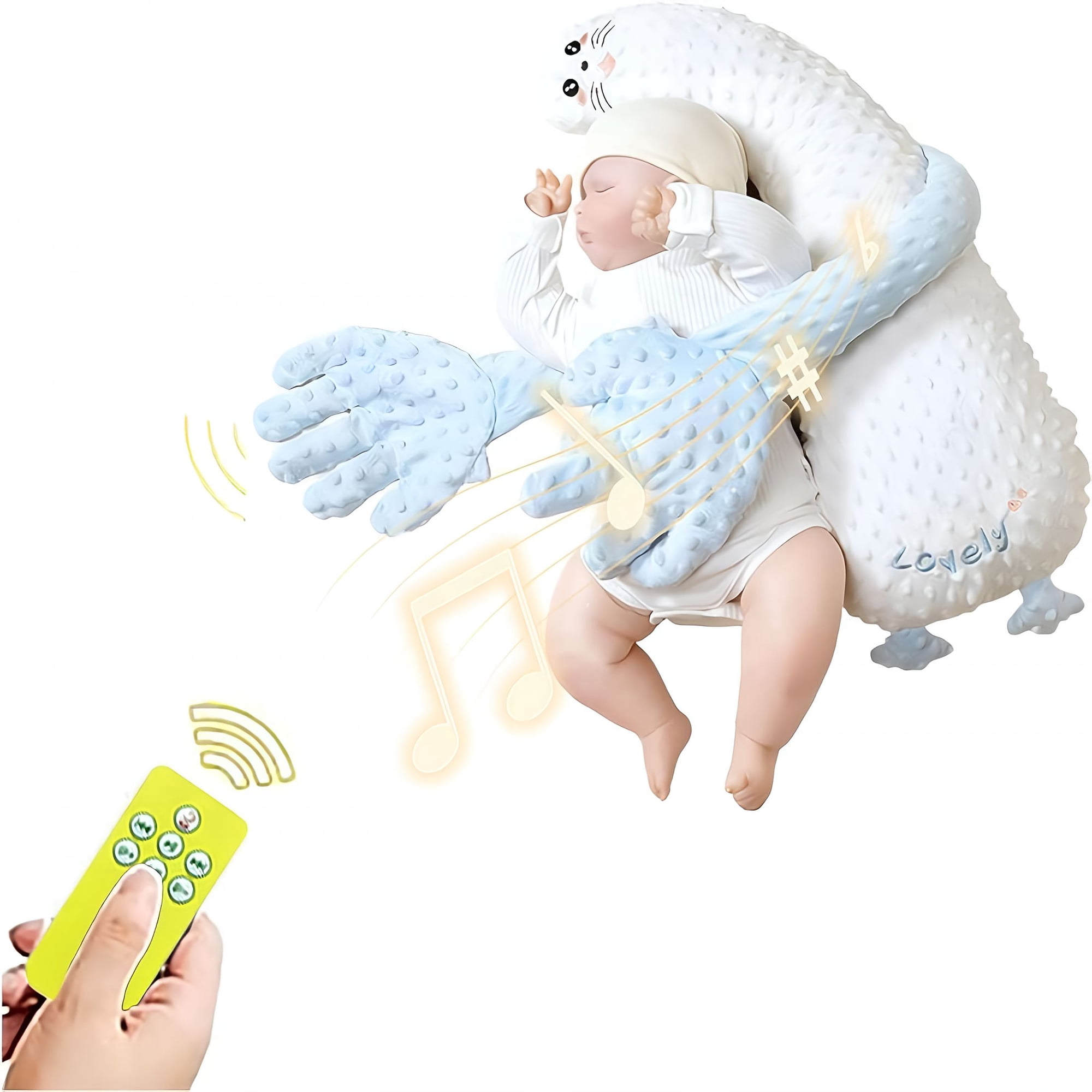 CYFW Electric Automatic Patting Device for Soothing&Comfort,Baby Soothers Toys Cute Animal Plush Stuffed Doll Portable Soothing Dolls for Home and Travel
