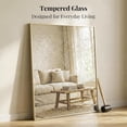 thumbnail image 4 of 40"x30" Gold Wall Mirror, Metal Framed Bathroom Vanity Mirror, Large Rectangular Mirror for Fireplace Mantle, Transitional Decor, Flush Mount, 4 of 9