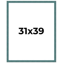 31x39 Frame Blue Rustic Barnwood Solid Wood Picture Frame Width 1.25 Inches | Interior Depth 0.5