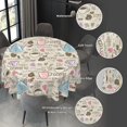 thumbnail image 2 of Coffee Love Tea Cup Polka Dot Retro Round Tablecloth Waterproof Wipeable Tablecloth Cover Home Restaurant Kitchen Picnic Party Decoration 60 Inch Circular Tablecloth for 20-47 Inch, 2 of 6