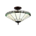 thumbnail image 2 of RADIANCE Goods Tiffany-Style 2 Light Mission Semi-Flush Ceiling Fixture 16" Shade, 2 of 2