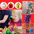 thumbnail image 4 of Christmas Ball Ornaments 24 Pcs Xmas Ornaments Set Plastic Hanging Christmas Decor for Xmas Tree Holiday Party Decorations Gold 1.2 In, 4 of 6