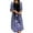 Purple, variant on Patlollav Women Floral Print Sleeveless Dress Solid Coat Two-Piece Set