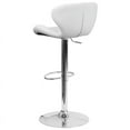 thumbnail image 3 of Bowery Hill Tabouret de Bar Réglable en Faux Cuir en Blanc, 3 of 4