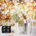 thumbnail image 6 of 4PCS Artificial Wild Flower Fake Cosmos with Long stem Faux Silk Flowers for Wedding Bridal Bouquet Wreath Table Centerpiece Outdoor Decor (White), 6 of 6