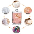 thumbnail image 4 of Clear Storage Jar 2.75x 4.13 Inches One Sizex2 Cotton Swabs Cans Translucent Plasticental Floss Cans Cotton Pads Cans Bathroom Canisters Pink Christmas Deer, 4 of 7