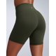 thumbnail image 2 of Shorts CRZ YOGA Butterbreeze tiro alto 15 cm verde oliva M, 2 of 7