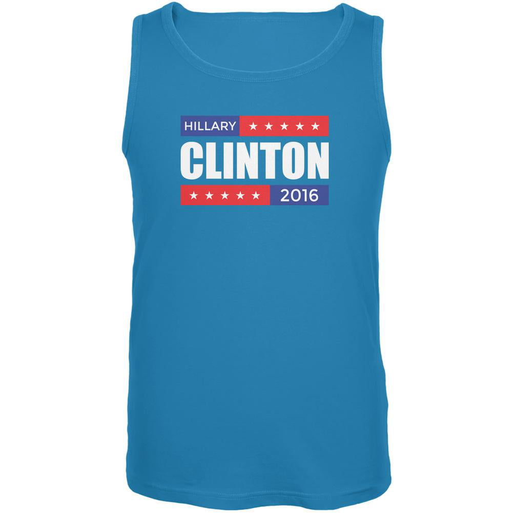 Old Glory Election 2016 Hillary Clinton Badge Navy Adult Tank Top 