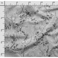 thumbnail image 2 of Soimoi Chinese Floral Printed, Japan Crepe SatinFabric, by The Yard 54 Inch Wide, Decorative Sewing Fabric for Dresses Kimonos Gowns, Gray, 2 of 5