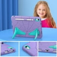 thumbnail image 5 of Dteck iPad 10th Generation Case iPad 10.9 Case 2022 New iPad 10th Gen Case for Kids 10.9 Inch Shockproof Protective Cover with Pencil Holder & Shoulder Strap & Kickstand for Kids ChildrenPurple + Mint, 5 of 9