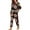 Black and Pink - Skull Flower, variant on Highland Cow Print Women's Pajama Sets Aztec Cactus Printed Long Sleeve Lounge Sets Sleepwear Casual 2 Piece Pjs Set Crew Neck Pullover Top with Long Pants, 2XL