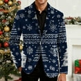 thumbnail image 5 of Lcziwo Christmas Coat for Men Corduroy Holiday Party Printed Blazers 3 Button Casual Business Sport Coat Single Breasted Lapel Jackets 2025 Navy,XXL, 5 of 7