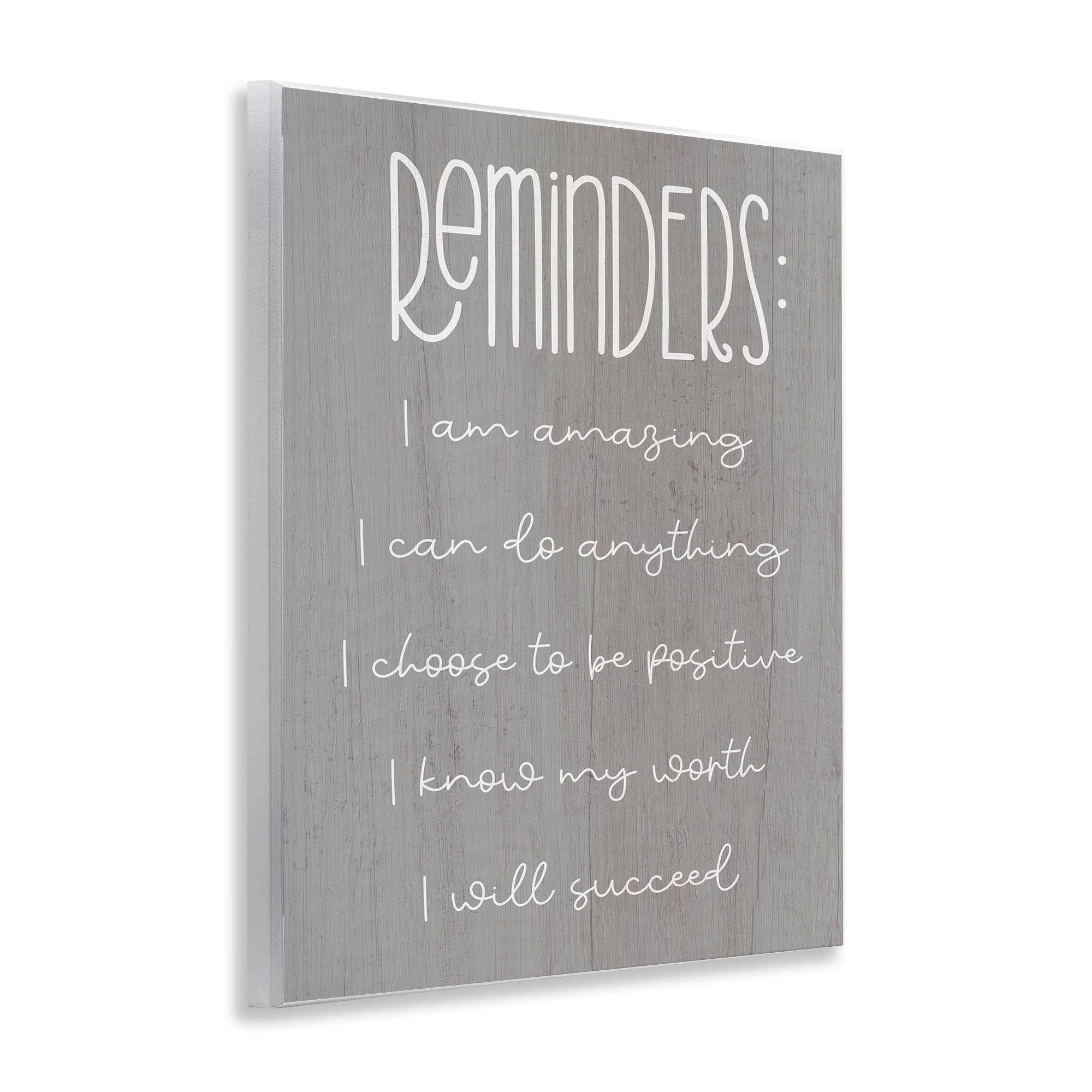 Stupell Industries Self Confidence Reminders Text & Numbers Painting Unframed Art Print Wall Art, 11 x 14