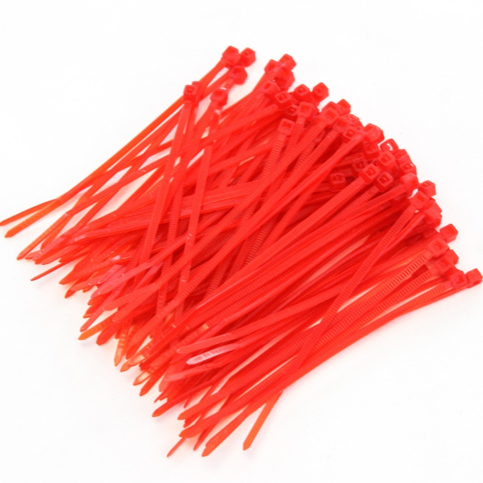 Red Hound Auto 250 Heavy Duty 4 inches 18 Pound Zip Cable Ties Nylon Wrap Red