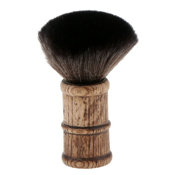 Peluquería profesional, cepill el cuello, juego de cepillos pa el cuello, cepill polv el cuello con madera Negro Zulema Cepillo para plumero de cuello