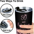 thumbnail image 5 of 50th Birthday Gifts for Her, 50th Birthday Tumbler Gifts for Women, 50 Year Old Gift for Women Mom Friend Sister Wife, 50 and Fabulous Travel Mug, 20oz, Leopard, 5 of 6