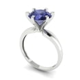 thumbnail image 2 of 2.5 ct Round Cut Simulated Tanzanite Solitaire Engagement Ring for Women in 18K White Gold, 2 of 5