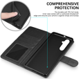 thumbnail image 6 of For Samsung Galaxy S24 Plus Phone Case, Ebizware Galaxy S24 Plus RFID Blocking Leather Wallet Case for Women Men with Card Holder Slots and Lanyard Magnetic Flip Kickstand Cover [Black], 6 of 9
