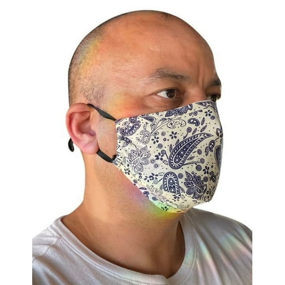 Face Mask 4 Layers 100% Cotton Washable Reusable With Filter Pocket. Unisex