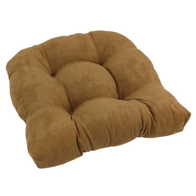 Coussin de Chaise de Salle à Manger Capitonné en Microsuède en Forme de U de 19 Po
