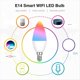 thumbnail image 5 of Luz de Vela Inteligente WIFI Control Remoto Soporte Remoto Voice RGBCW Lámpara de Mesa Inalámbrica Bombilla con Punta E14, 5 of 5