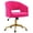 Hot Pink, variant on KCC Upholstered Velvet Office Chair, Adjustable Swivel Vanity Chair with Gold Metal Base and Wheels for Home Office or Makeup Room(Cream)