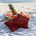 thumbnail image 2 of 2 Pack Outdoor Waterproof Throw Pillow Covers,Classic Solid Dark Red Decorative Square Pillow Case Patio Pillowcases for Chair Couch Sofa 16x16in, 2 of 9