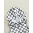 thumbnail image 5 of Arvbitana Baby Girl Boys Checkerboard Print Outfits Sleeveless Hooded Vest  Tops + Drawstring Short Pants Summer Casual Shorts Sportswear 2Pcs 0-3T, 5 of 8