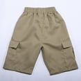 thumbnail image 5 of Stretch Cargo Shorts BrownWork Shorts Classic Fit Elastic Waist Shorts Athletic Shorts Kids Shorts Boys 11-12 Years Summer&nbsp;Clothing, 5 of 7
