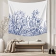 thumbnail image 5 of Blue Spring Floral Large Tapestry for Bedroom Wall Hanging Tapestry,Watercolor Botanical Summer Vintage Ceiling Backdrop Tapestries Poster Blanket Wall Decor for Teens Room Living Room 86" x 104", 5 of 8