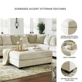 thumbnail image 5 of Signature Design by Ashley Rawcliffe Oversized Accent Ottoman in Parchment, 5 of 9