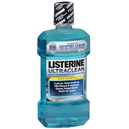 Listerine Ultraclean Antiseptic Arctic Mint 1000 mL (Pack of 4)