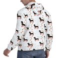 thumbnail image 6 of Pofeuu Dachshund Dog Print Mens Casual Hooded Collar Drawstring Hoodies Pullover Sweatshirts Casual Long Sleeve Shirts-4X-Large, 6 of 7