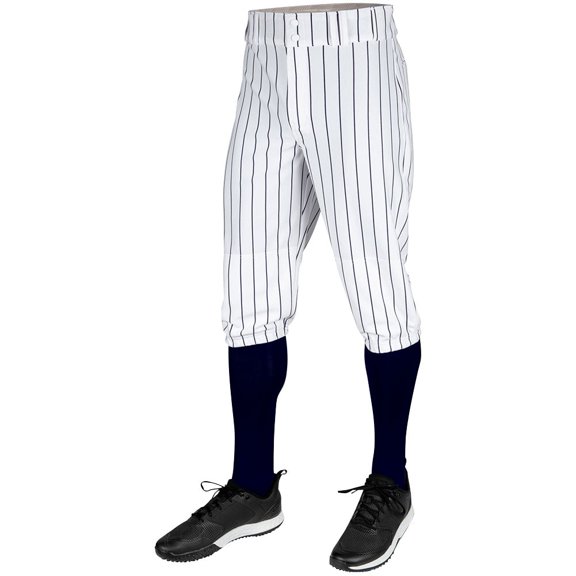 Champro Youth Triple Crown 2.0 Pinstripe Knicker Baseball Pant White/Navy L