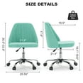thumbnail image 4 of CONCETTA Adjustable Twill Desk Chair – Stylish Green Lounge Chair for Office or Bedroom Use, 4 of 6