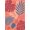 Orange, Pattern 6, variant on ODIKA 4'x6' Green Deep Tropical Elegance with Exotic Washable Area Rug Lush Botanicals and Avian Motifs in a Vintage for Home Office, Under Desk, Non-Slip Chair-Friendly, Flatwoven